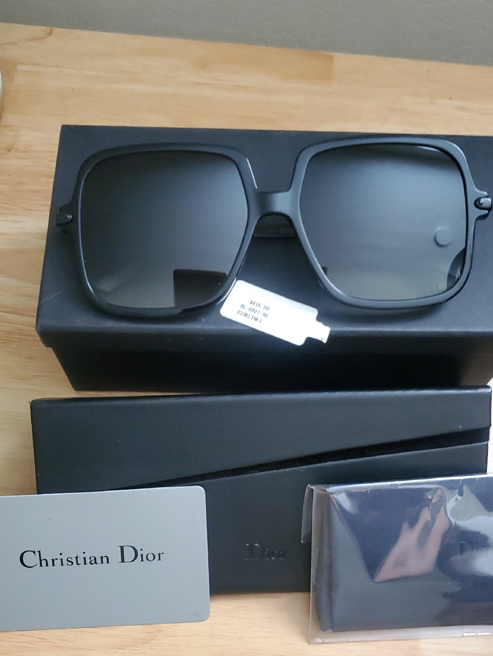 Dior Black Oversized Square Sunglasses